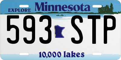 MN license plate 593STP