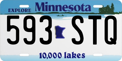 MN license plate 593STQ