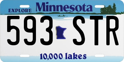 MN license plate 593STR