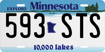MN license plate 593STS