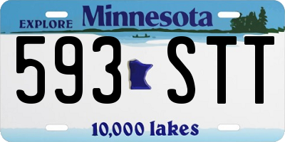 MN license plate 593STT