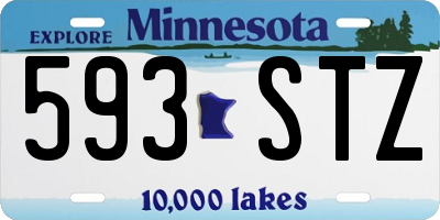 MN license plate 593STZ