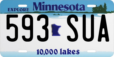 MN license plate 593SUA