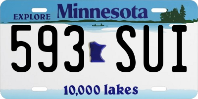 MN license plate 593SUI