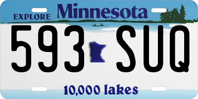 MN license plate 593SUQ