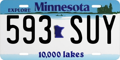 MN license plate 593SUY