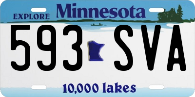 MN license plate 593SVA
