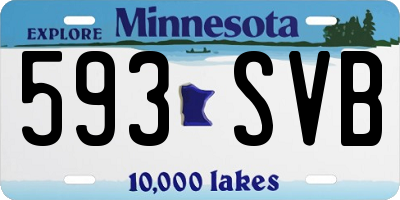 MN license plate 593SVB
