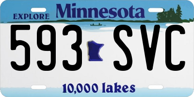 MN license plate 593SVC