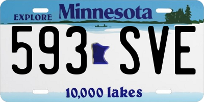 MN license plate 593SVE
