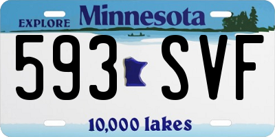 MN license plate 593SVF