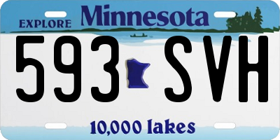 MN license plate 593SVH
