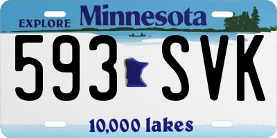 MN license plate 593SVK
