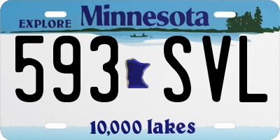 MN license plate 593SVL