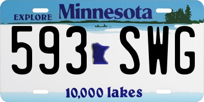 MN license plate 593SWG