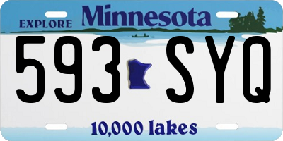 MN license plate 593SYQ