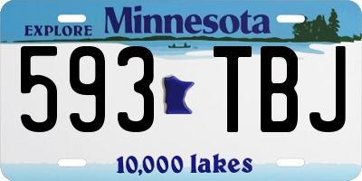 MN license plate 593TBJ