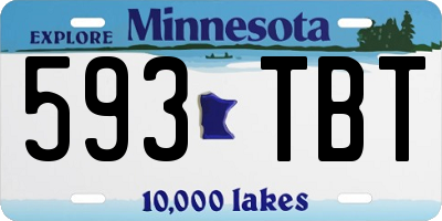 MN license plate 593TBT