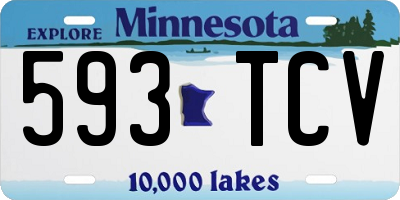 MN license plate 593TCV