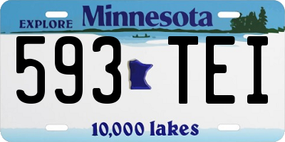 MN license plate 593TEI