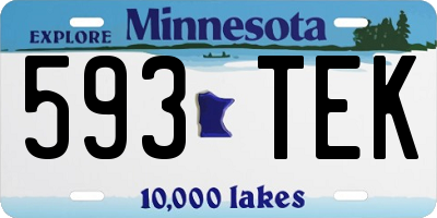 MN license plate 593TEK