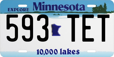 MN license plate 593TET