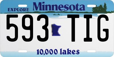 MN license plate 593TIG