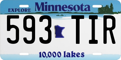 MN license plate 593TIR
