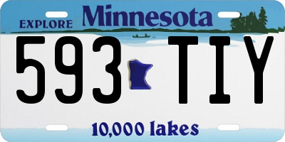 MN license plate 593TIY