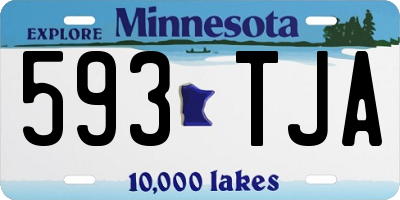 MN license plate 593TJA