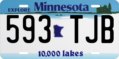 MN license plate 593TJB