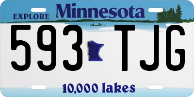 MN license plate 593TJG