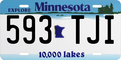 MN license plate 593TJI
