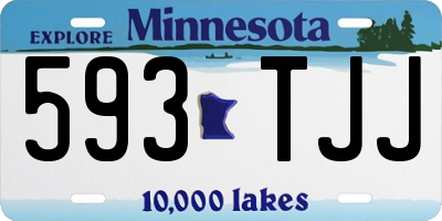 MN license plate 593TJJ