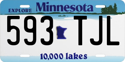 MN license plate 593TJL