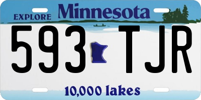MN license plate 593TJR