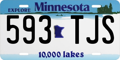 MN license plate 593TJS
