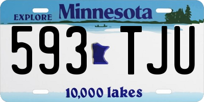 MN license plate 593TJU