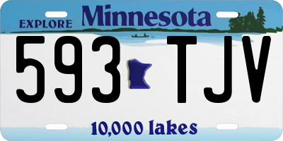 MN license plate 593TJV