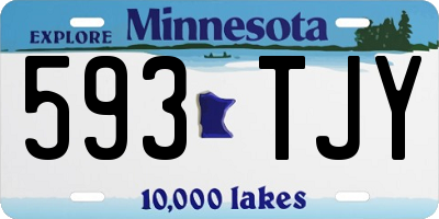 MN license plate 593TJY