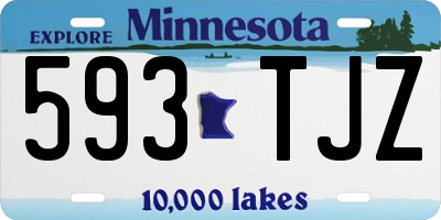 MN license plate 593TJZ