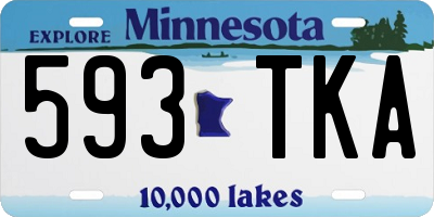 MN license plate 593TKA
