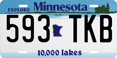 MN license plate 593TKB