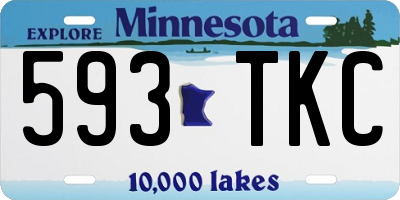 MN license plate 593TKC