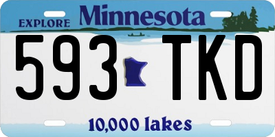 MN license plate 593TKD