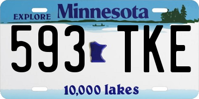 MN license plate 593TKE