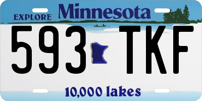 MN license plate 593TKF