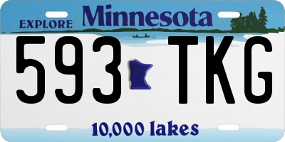 MN license plate 593TKG
