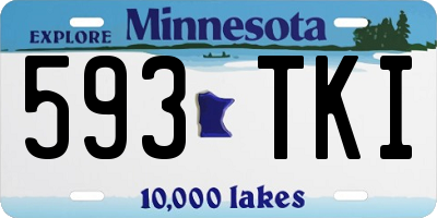 MN license plate 593TKI