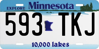 MN license plate 593TKJ